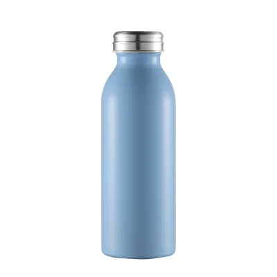 Twin Walls Stainless Steel Milk Bottle in 350ml / 450ml / 600ml Insulated Vacuum Kid Water Bottle with Matt Color Coating Thermal Milk Bottle Juice Bottle