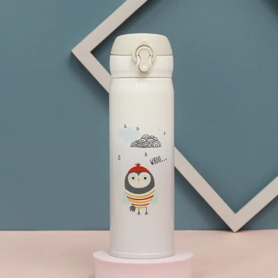 Lovely 500ml Bullet Cover Thermos Cup Water Bottle Bounce Lid Vacuum Flask