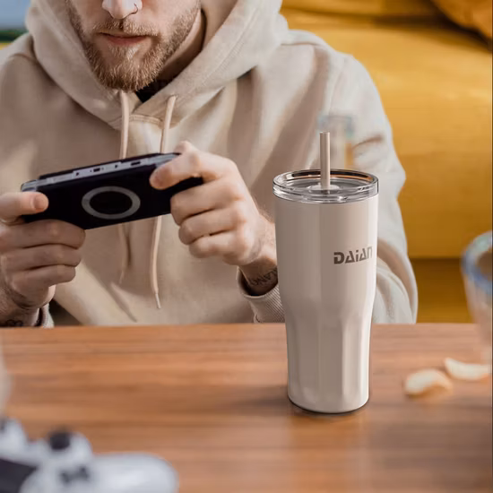 Custom Logo 2ooz Fits in Cup Holder Double Wallvacuum Traveltumbler Coffee Mug Insulated Stainless Steeltumblerwithstraw